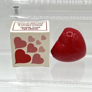 Vintage Avon Valentines Heart Lip Gloss Pin Brooch Compact with Box 1992 NOS